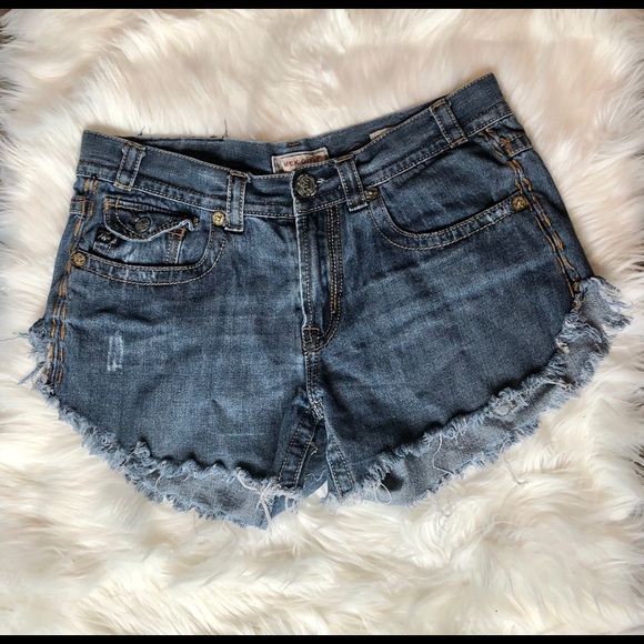 MEK Pants - MEK Denim Distressed Cutoff Shorts